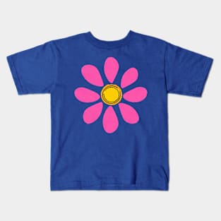 Simple retro daisy flower design Kids T-Shirt